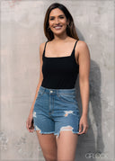 Square Neck Bodysuit - 1802