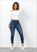 Skinny Leg Hem Jean - 310324