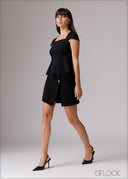 Square Neck Detailed Top - 080526