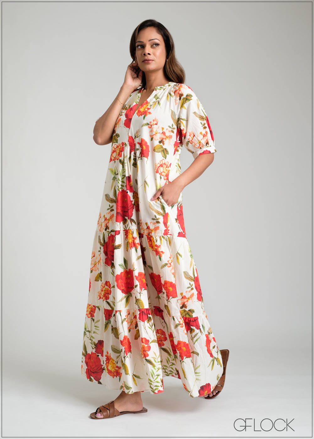 Printed Mini Dress - 100425I