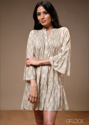 Pleat Detail Mini Dress - 100425I