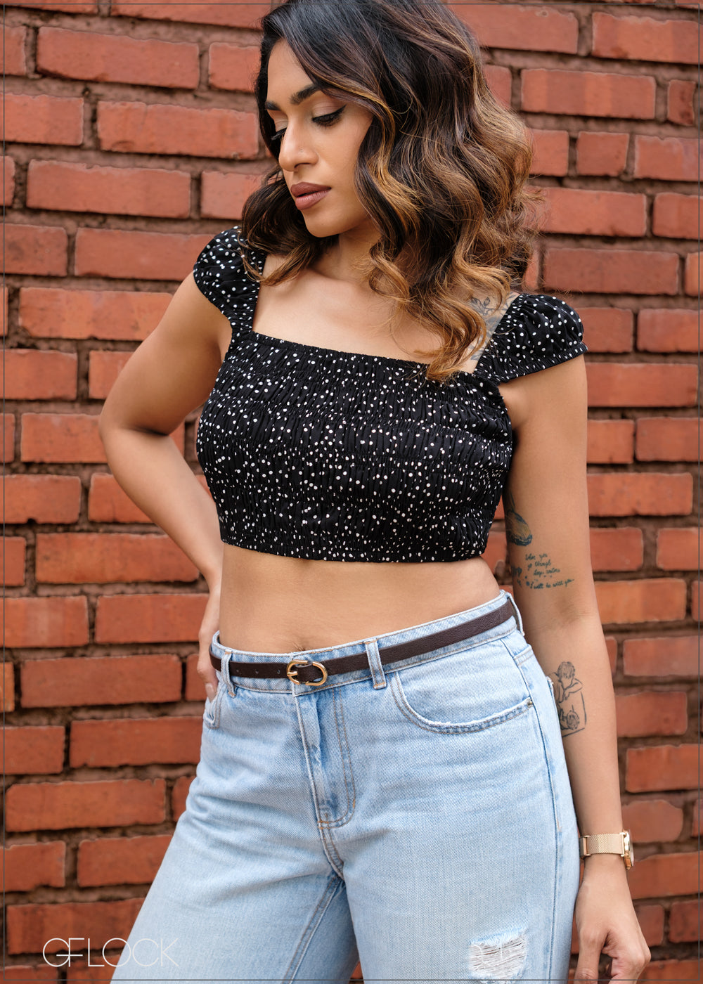 Cap Sleeve Crop Top - 101125