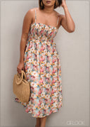 Smoking Printed Dress - 300625