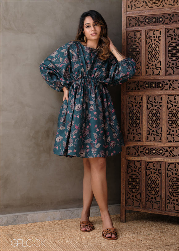 Printed Short Dress (Premium Cotton) - 131025
