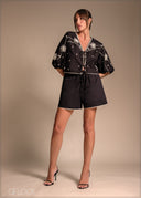 Mid Waist Elasticated Shorts - 231225