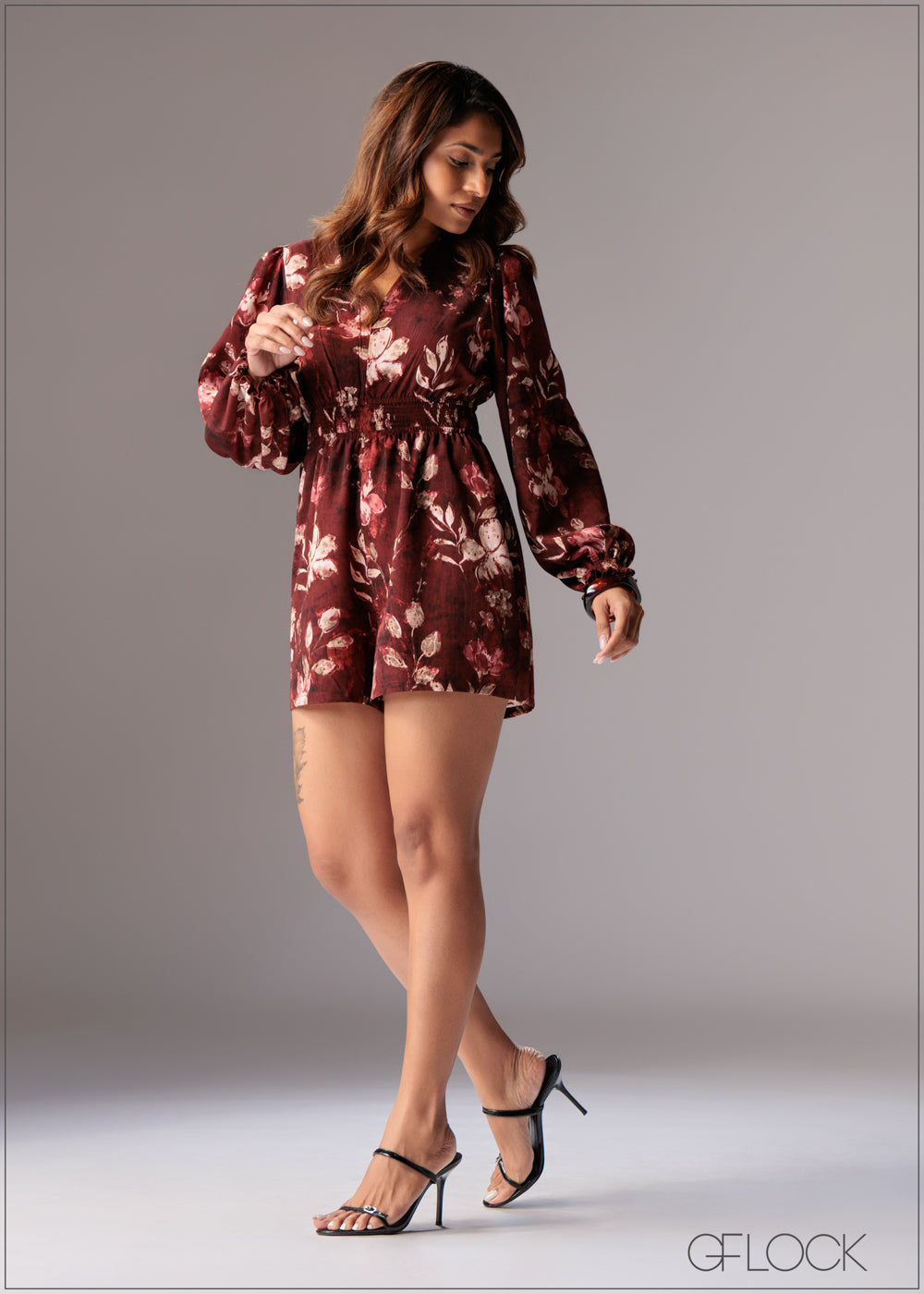 Printed Romper - 281225