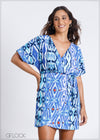 V-Neck Wrap Dress - 220724