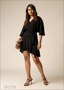 Ring Detailed Mini Dress - 300626