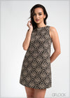Printed A-Line Dress - 031025