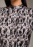 Front Pleated Detailed Midi Dress - 080925