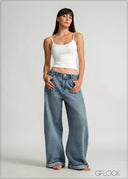 Baggy Fold-Up Jean - Long Length - 120426