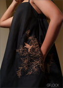 Embroidered Balloon Dress - 290825