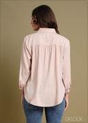 Oversized Button Down Shirt - 240424