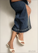 Mid Blue Denim Skirt - 170126