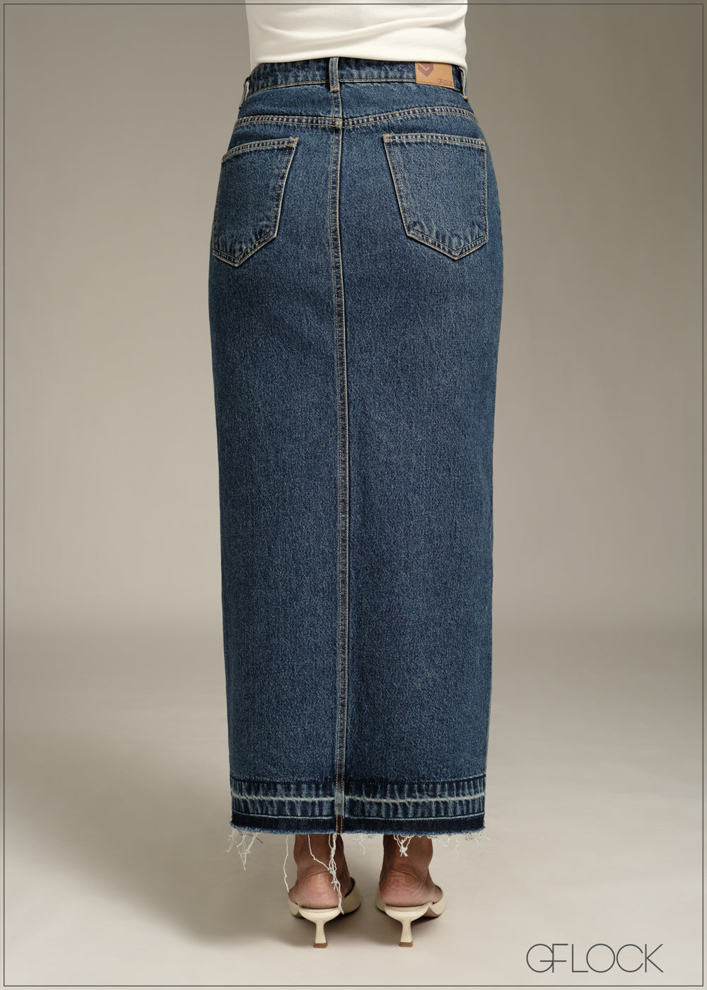 Mid Blue Denim Skirt - 170126