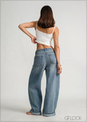 Baggy Fold-Up Jean - Short Length - 120426