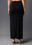 Front Knot Detailed Skirt - 020525