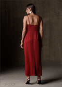 Cowl Neck Slip Maxi Dress - 191225