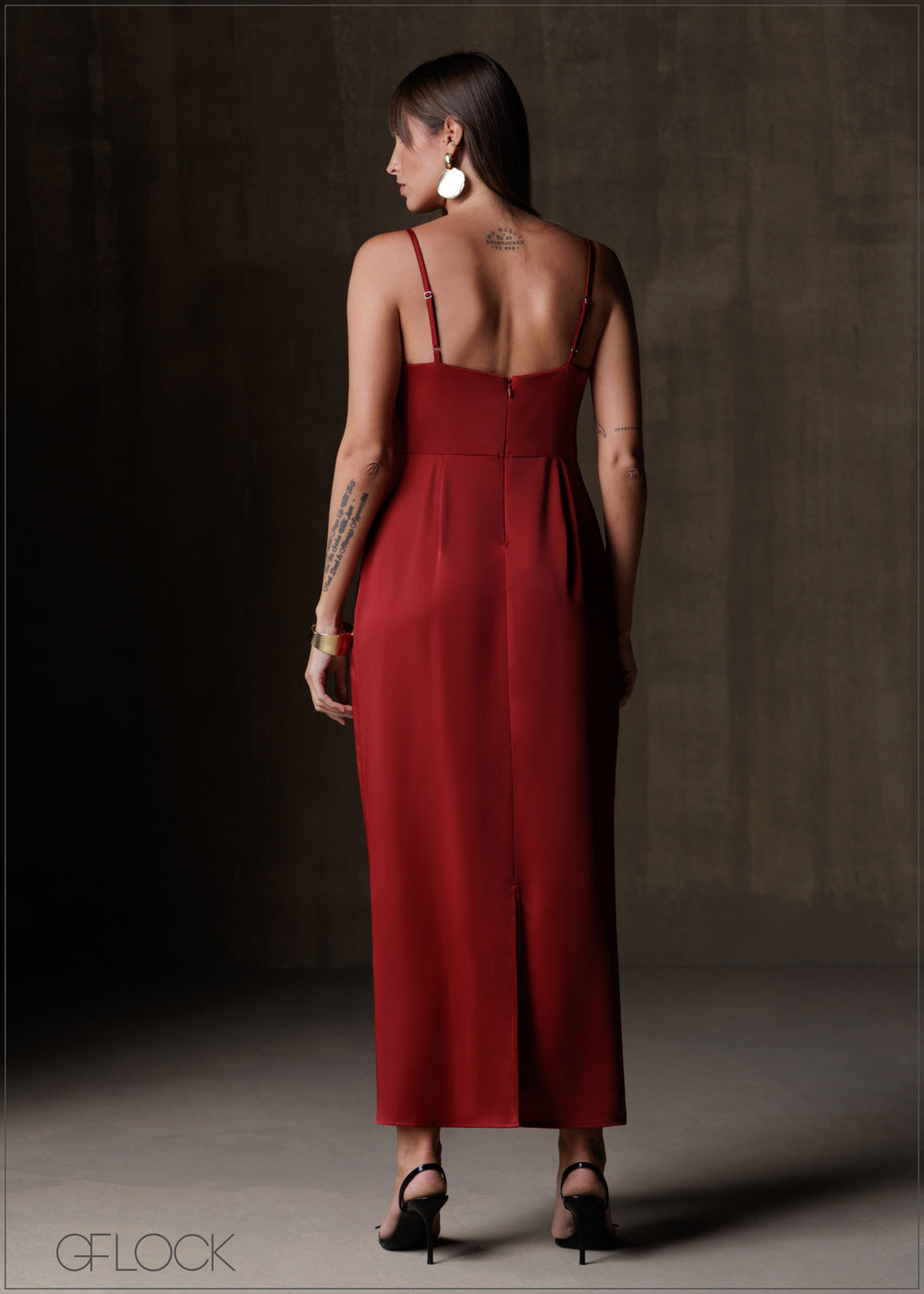 Cowl Neck Slip Maxi Dress - 191225