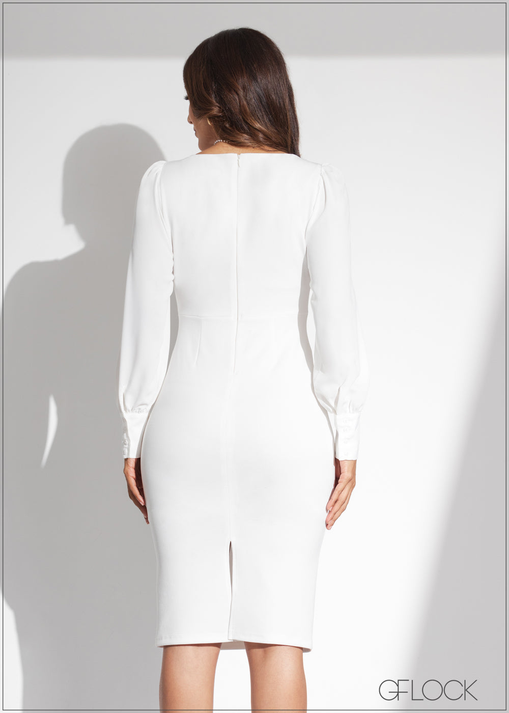 Bishop Sleeve Bodycon Dress - 070823