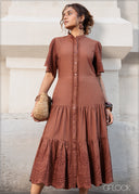Lace Insert Dress - 140926