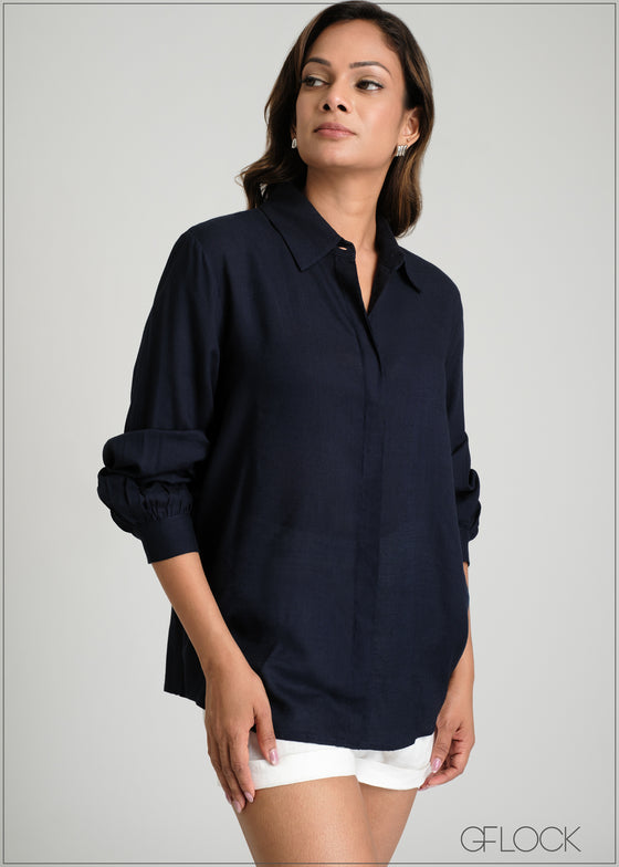 Long Sleeve Collared Shirt - 100425I