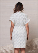 Printed Regular Collar Dress - 201025