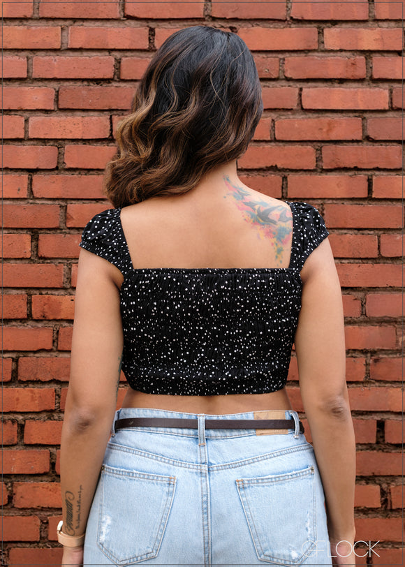 Cap Sleeve Crop Top - 101125