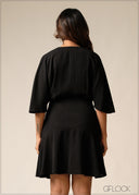 Ring Detailed Mini Dress - 300626