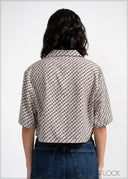 Camp Collar Crop Shirt - 190525