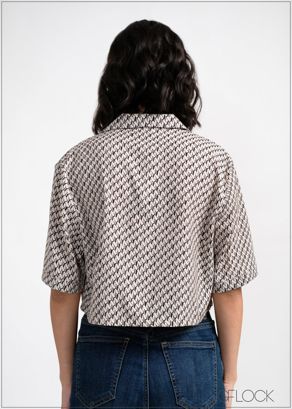 Camp Collar Crop Shirt - 190525