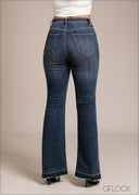 Dark Blue Bootcut Jean - Short Length - 241225D