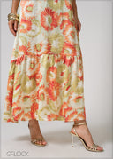 Gathered Neck Halter Dress - 090526
