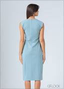 Shoulder Pad Dress - 200726