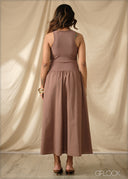 Low Waist Two Tone Dress - 290925