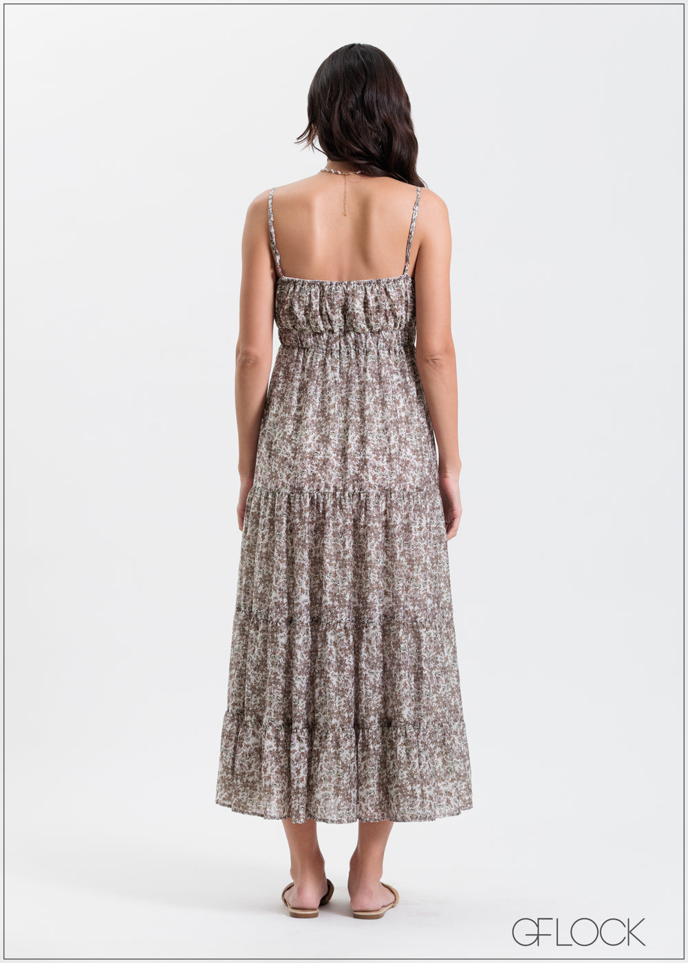 Bustier Detailed Tiered Maci Dress - 310325