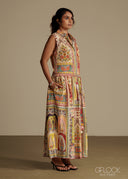 100% Printed Cotton Woven Dress - 290526B