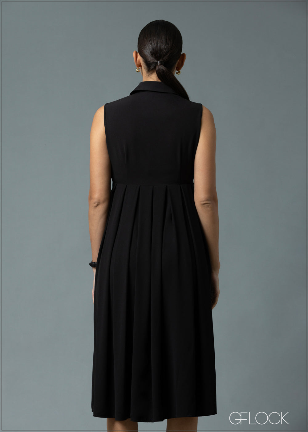 Front Zipper Detail Dress - 220925