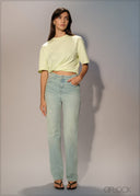 Light Wash Straight Leg Jean - Long Length - 250626