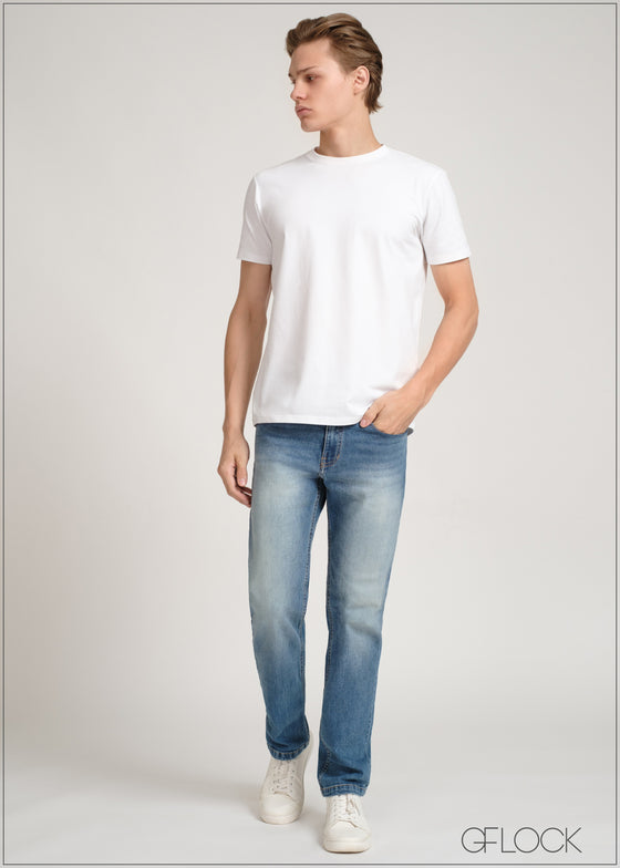 Light Wash Straight Leg Jean - Long Length - 170624D