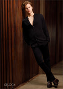 Chinese Collar Long Sleeve Shirt - 060624