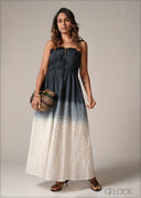 Dip Dyed Cutlawn Dress - 190326