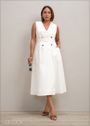 V-Neck Dress - 300625