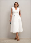 V-Neck Dress - 300625