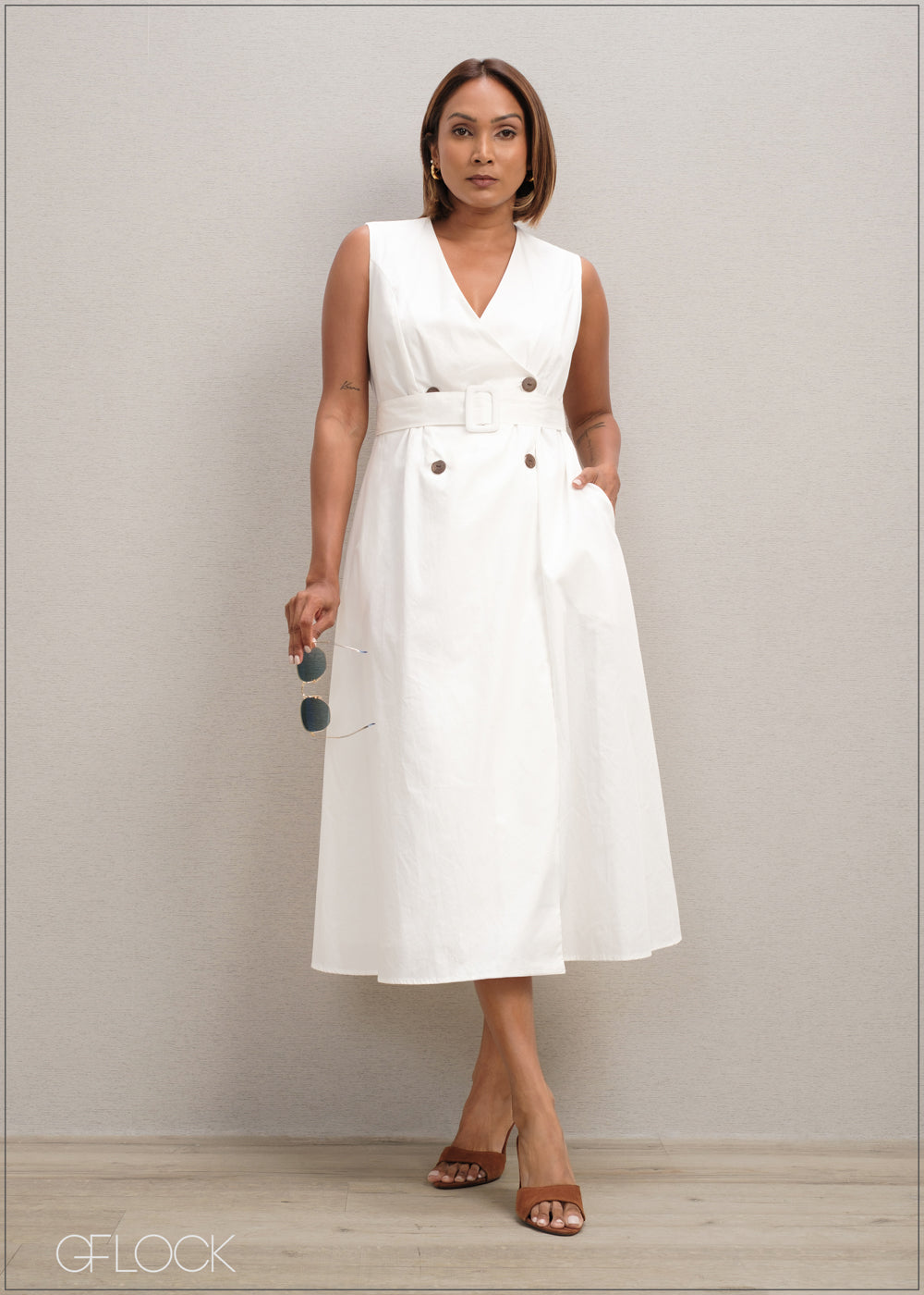 V-Neck Dress - 300625