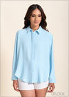 Textured Button Down Shirt - 221123