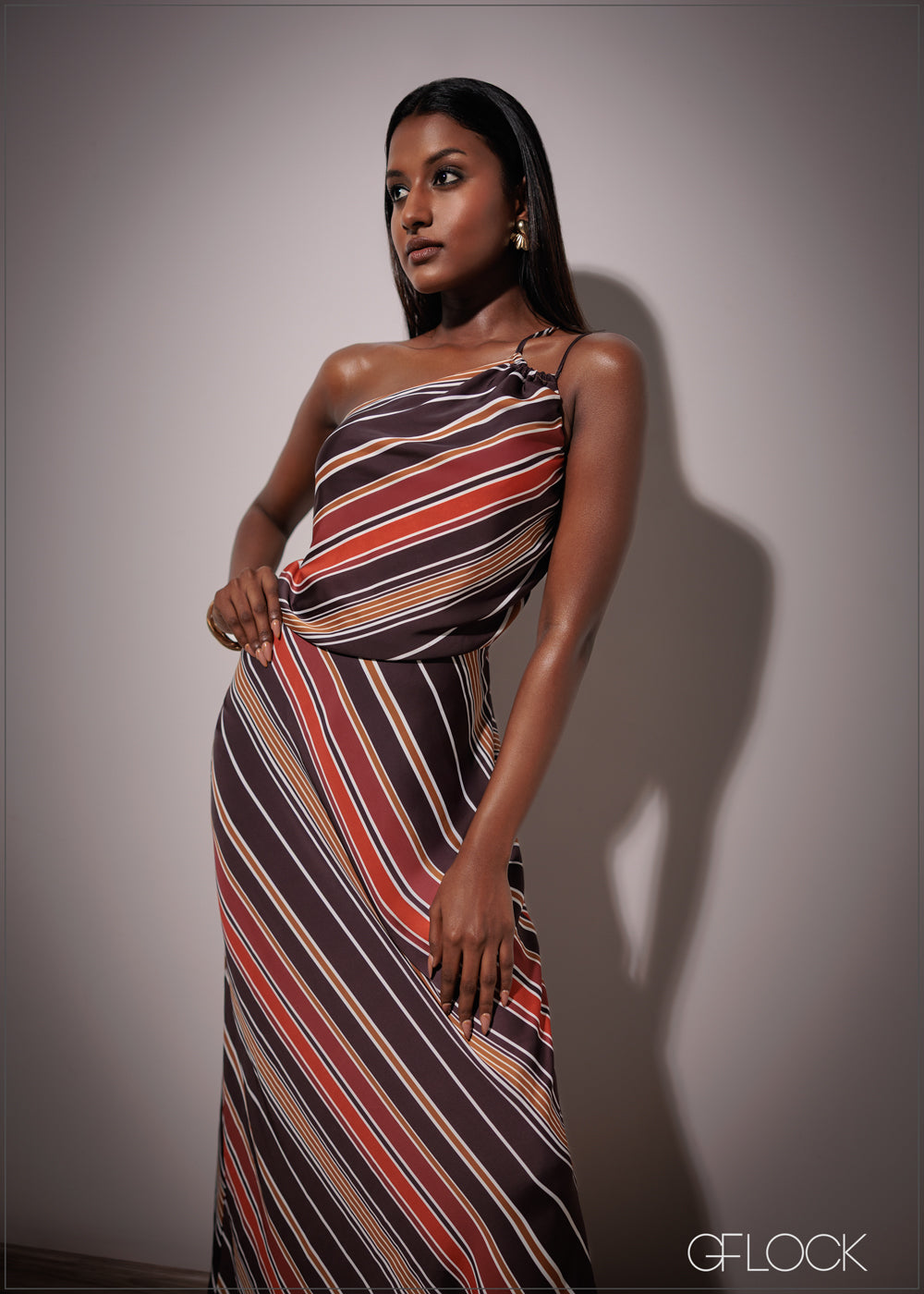 One Shoulder Asymmetric Dress - 211225