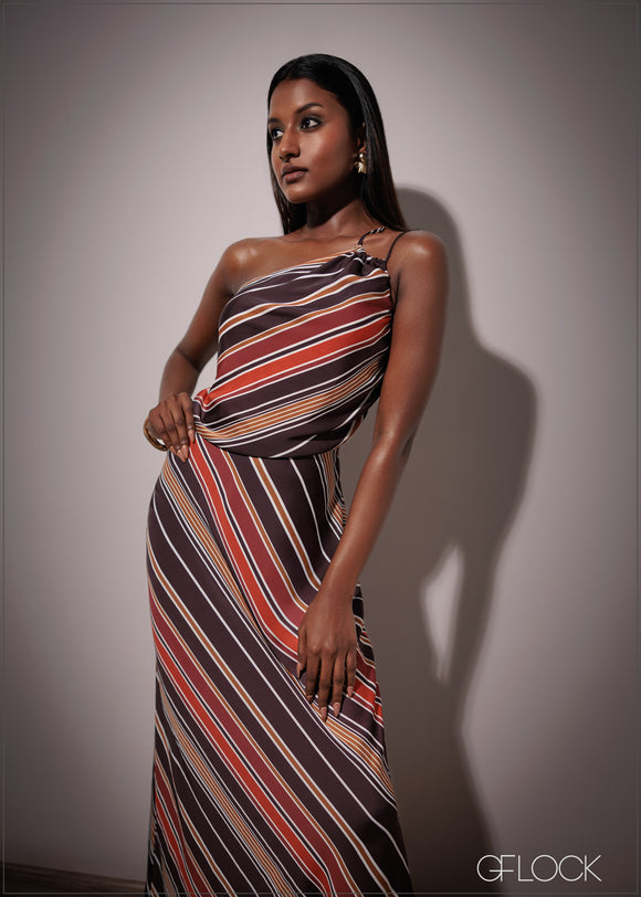 One Shoulder Asymmetric Dress - 211225