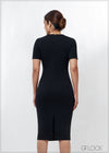 Short Sleeve Midi Dress - 030723