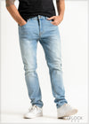 Light Wash Slim Jean - Long Length - 091224